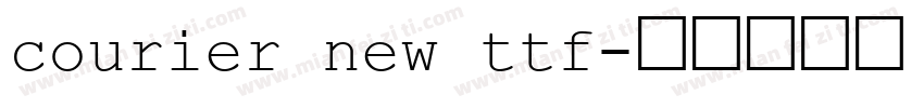 courier new ttf字体转换